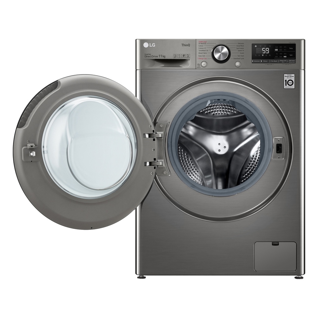 LG F4Y5EYGYPV Front Load Washing Machine, 11KG