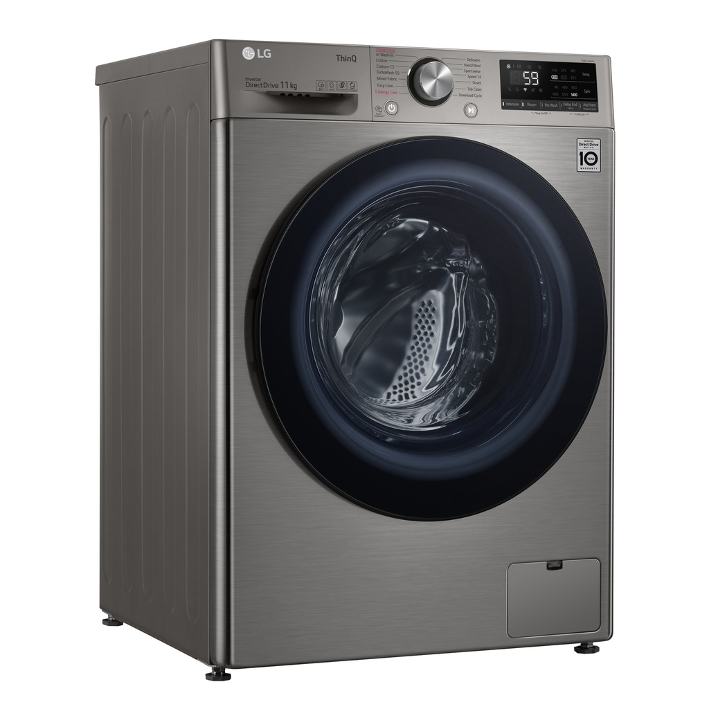 LG F4Y5EYGYPV Front Load Washing Machine, 11KG
