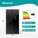 Hisense SBS Refrigerator H670SMIB-WD 516 L