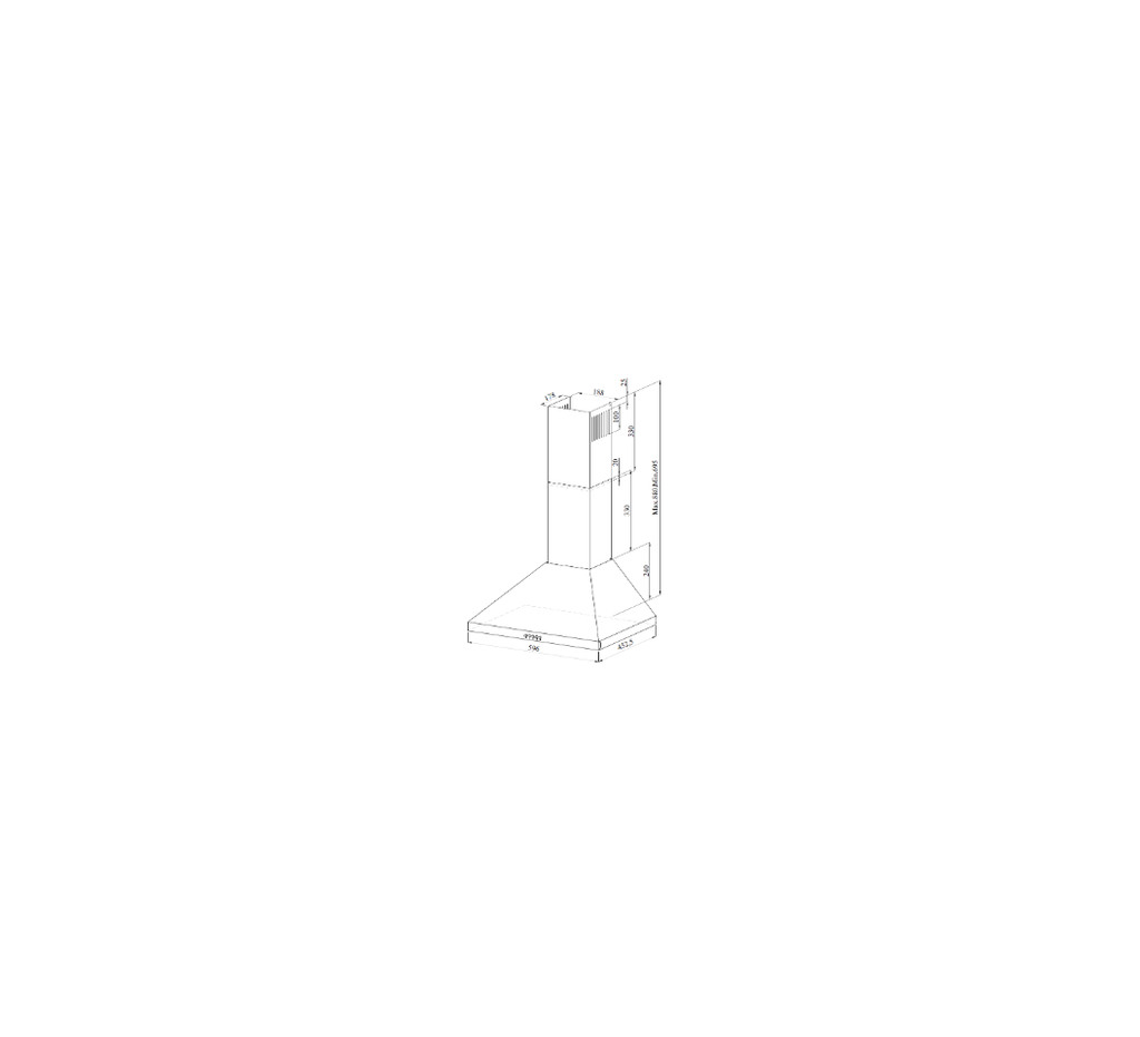 VON BIHOOD VBDP631MFX 60CM CHIMNEY SS