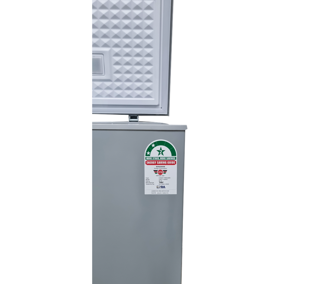 VON CHEST FREEZER VAFC15DKG/DHG 142L GREY