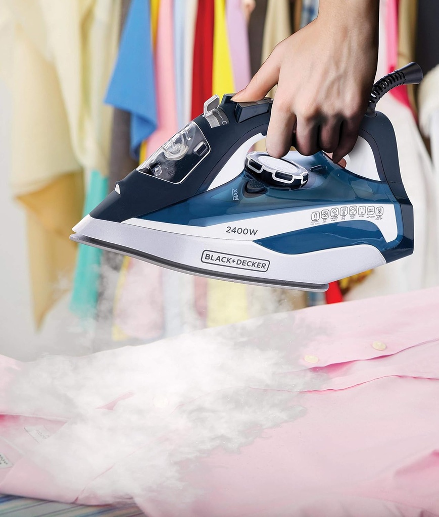 Black and Decker X2150-B5 2400W Steam Iron with Ceramic Soleplate
