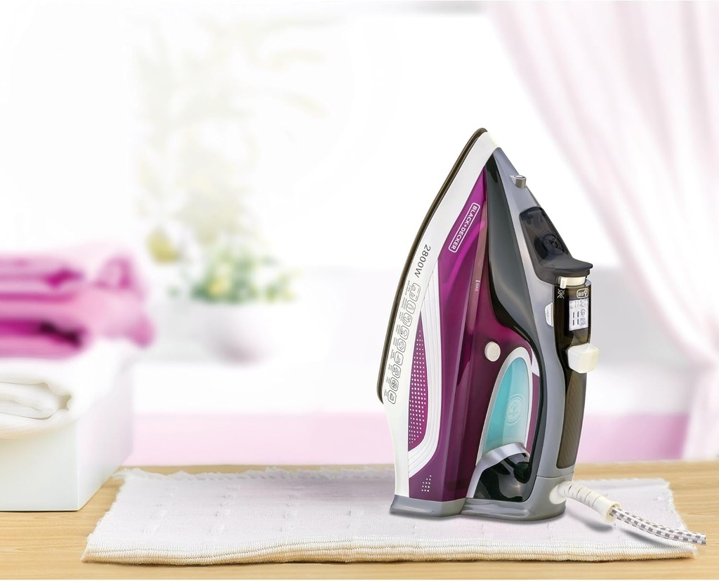 Black and Decker X2250-B5 2800W Digital Steam Iron, Anodized Soleplate