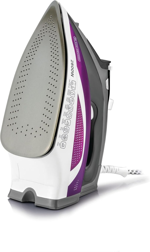 Black and Decker X2250-B5 2800W Digital Steam Iron, Anodized Soleplate