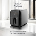 BLACK+DECKER SAF80-B5 Digital Air fryer 8L - Black, Slim