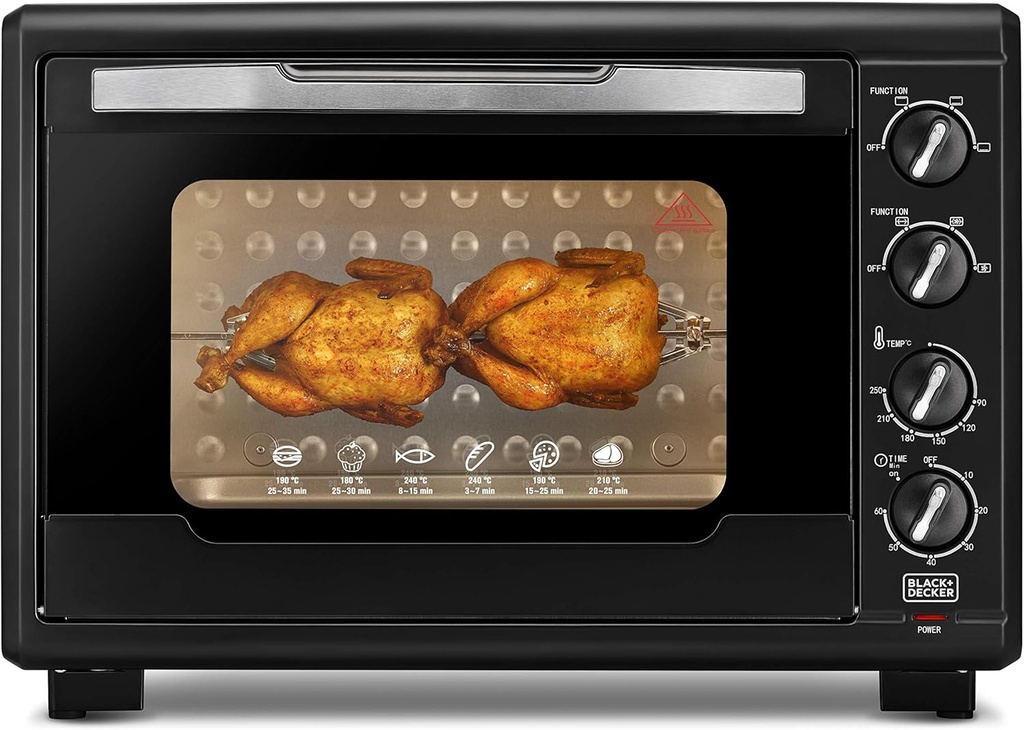 Black and Decker TRO55RDG-B5 55L Toaster Oven with Double Glass and Rotisserie