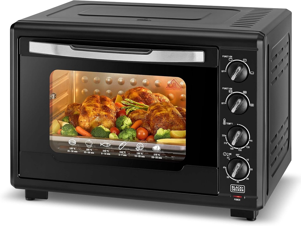 Black and Decker TRO55RDG-B5 55L Toaster Oven with Double Glass and Rotisserie