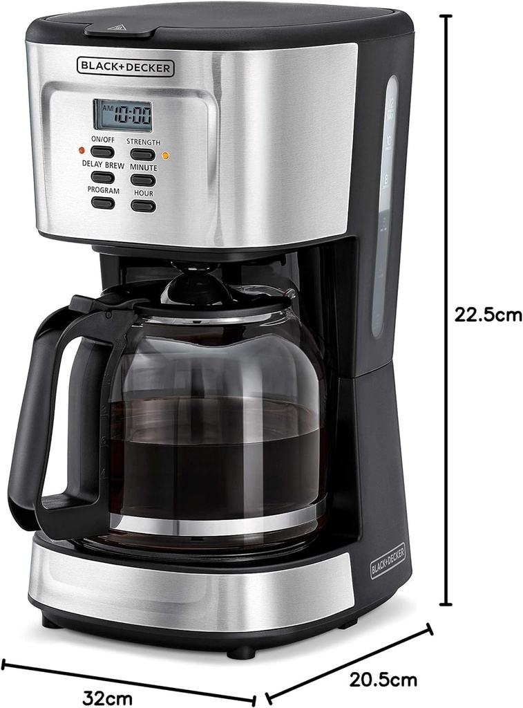 BLACK+DECKER DCM85-B5 900W 12 Cup Programmable Coffee Maker
