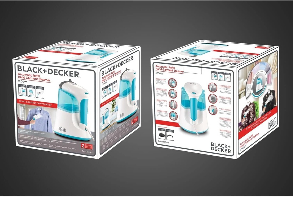 Black & Decker PGST120-B5 Garment Steamer (hand) Automatic Refill