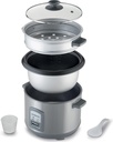KENWOOD Rice Cooker RCM71.000SS, 2-in-1, 2.8L, Food Steamer, Non-Stick Cooking Pot, Silver