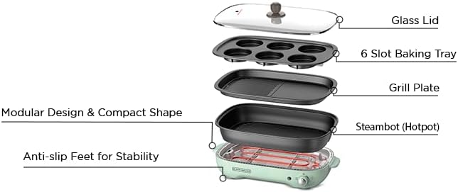 BLACK & DECKER MULTIFUNCTION GRILL GMF1400-B5