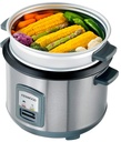 KENWOOD Rice Cooker RCM71.000SS, 2-in-1, 2.8L, Food Steamer, Non-Stick Cooking Pot, Silver