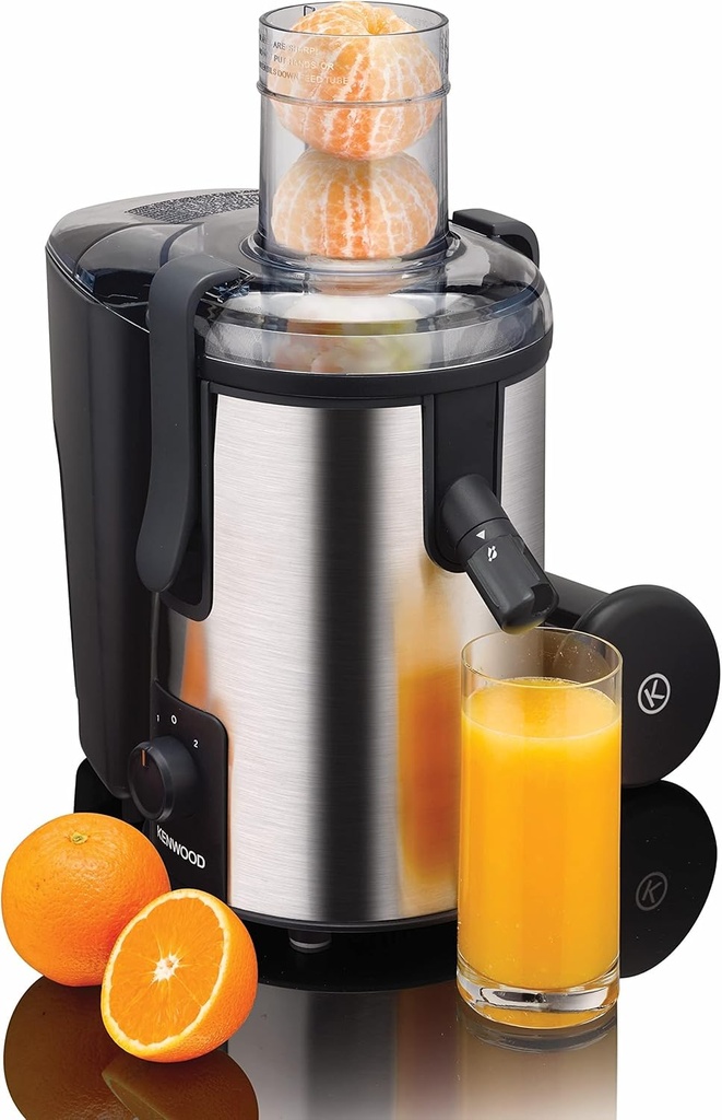 Kenwood Juice Extractor JEM50.000BS 700W Stainless Steel Anti Drip for Home, Office,Cafeteria  Silver/Black