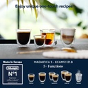 DE'LONGHI ECAM12.121.B Coffee Machine MAGNIFICA S Fully Automatic Bean to Cup, Ideal for Espresso, Americano, Cappuccino, Latte, Macchiato & Many More Coffee Recipes