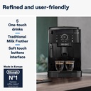 DE'LONGHI ECAM12.121.B Coffee Machine MAGNIFICA S Fully Automatic Bean to Cup, Ideal for Espresso, Americano, Cappuccino, Latte, Macchiato & Many More Coffee Recipes