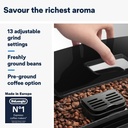 DE'LONGHI ECAM12.121.B Coffee Machine MAGNIFICA S Fully Automatic Bean to Cup, Ideal for Espresso, Americano, Cappuccino, Latte, Macchiato & Many More Coffee Recipes