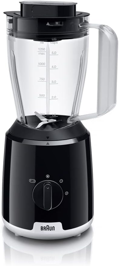 Braun JB101AI- JB1023 BK PowerBlender 600 W, 1.2 L, TriAction Technology, 2 Mills, 3 way protection 2 speeds + ice crush/pulse