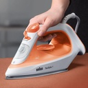 Braun SI1009 Steam Iron, TexStyle , 1900 Watts, 50% Energy Saving, Orange