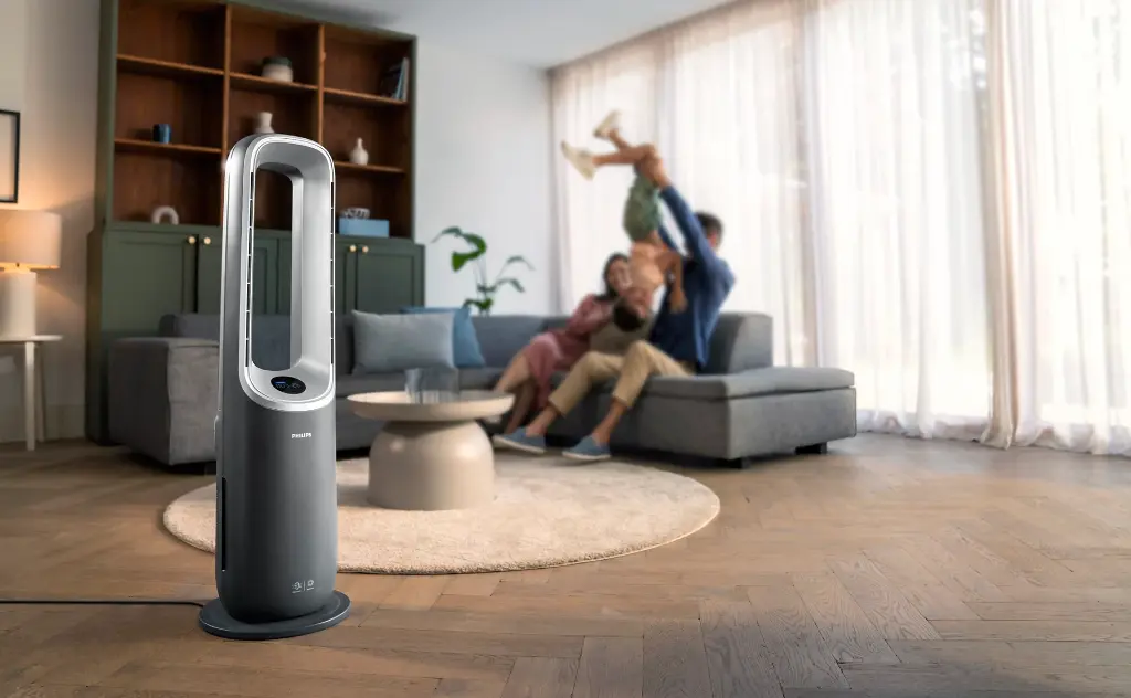 PHILIPS AMF870/35 Air Performer 3-in-1: Purifier, Heater & Cooling Fan – Cleans 70m², HEPA Filter, Smart Sensors, Alexa, App. Quiet & Energy Efficient
