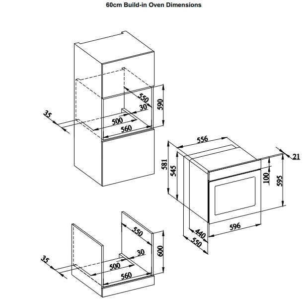 SIMFER BI OVEN B6512SERSP 60CM BLK GLASS 12FN 