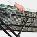 Brabantia Ironing Tables B, 124x45 cm, Solid Steam Unit Holder, 25mm Frame- Black Frame, Fairtrade Cotton- New Dawn