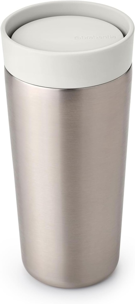 Brabantia Make & Take Insulated Cup, Medium, 0.36L, Light Grey