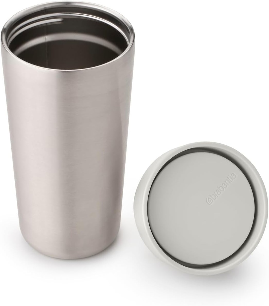 Brabantia Make & Take Insulated Cup, Medium, 0.36L, Light Grey
