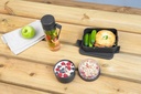 Brabantia Make & Take Breakfast and Lunch Set, 3 pieces, Dark Grey (Water Bottle, Breakfast Bowl, Lunch Box Medium)