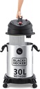 B&D VACUUM CLEANER WV1450-B5 30L POT WET & DRY, STAINLESS STEEL
