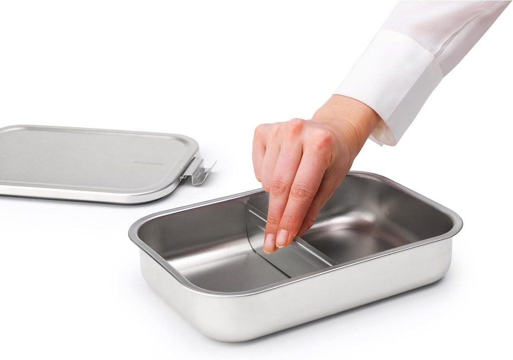 Brabantia Make & Take Lunch Box, Medium, Stainless Steel, Matt Steel