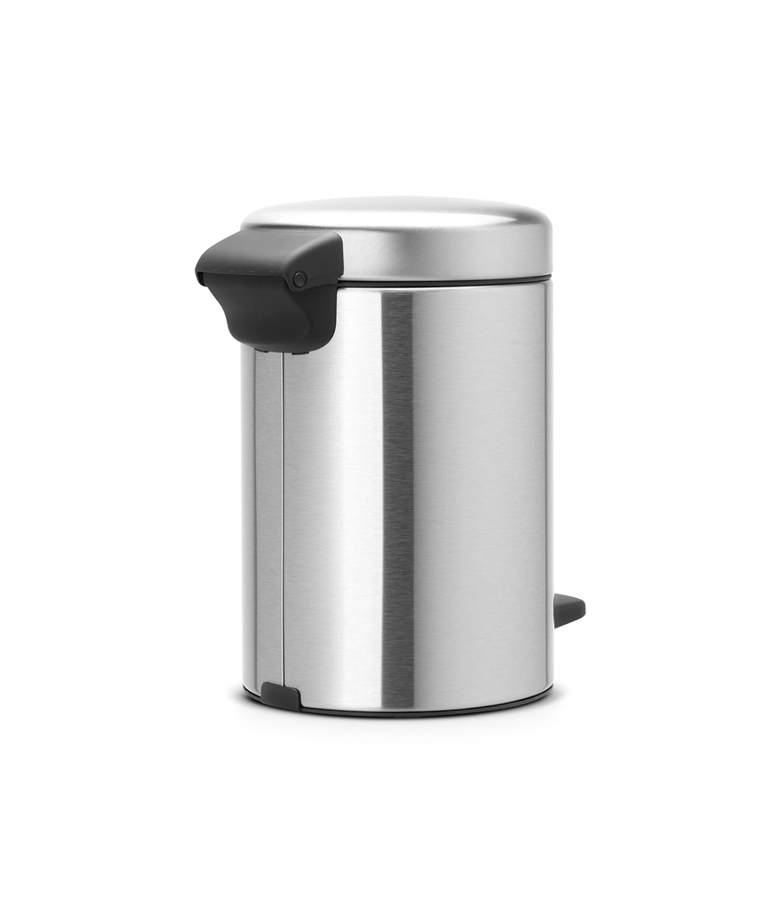 Brabantia NewIcon Pedal Bin, 3 litre, Plastic Bucket, Matt Steel  