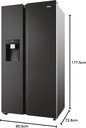 Haier SBS Fridge HSW59F18EIPT(UK)