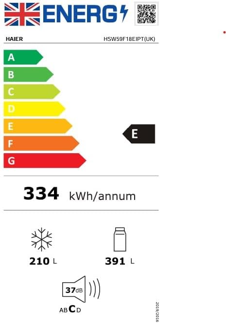 Haier SBS Fridge HSW59F18EIPT(UK)