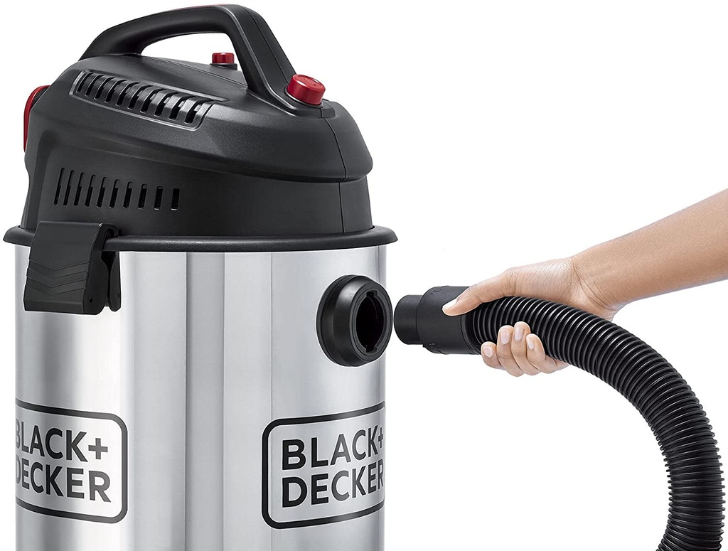 B&D VACUUM CLEANER WV1450-B5 30L POT WET & DRY, STAINLESS STEEL