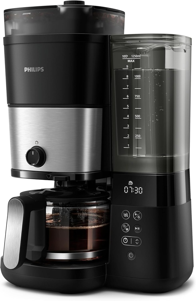 PHILIPS ALL IN ONE BREW DRIP COFFEE MAKER WTH BUILT IN GRINDER, HD7900/50 