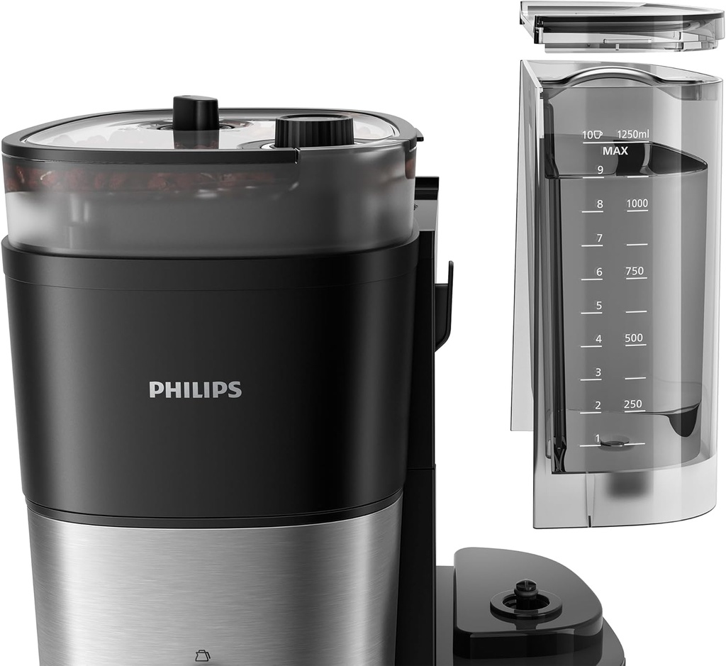 PHILIPS ALL IN ONE BREW DRIP COFFEE MAKER WTH BUILT IN GRINDER, HD7900/50 