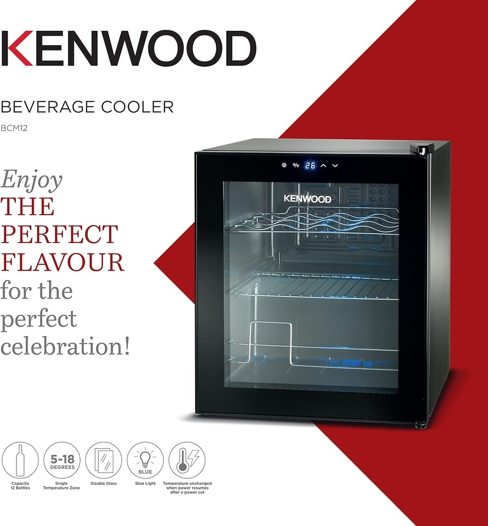 KENWOOD BCM12.000BK GCC 24 BOTTLES BEVERAGE COOLER 