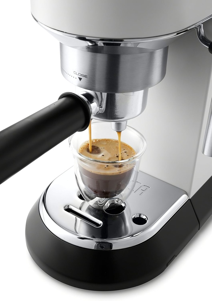 DELONGHI DEDICA STYLE TRADITIONAL PUMP ESPRESSO MACHINE, COFFEE AND CAPPUCCINO MAKER, EC685.W 