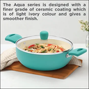 Hawkins Casserole IUC30G Aqua Die Cast Cook n Serve 3 Litre with Glass Lid