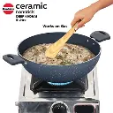 Hawkins Deep Kadhai ICK50G, 5 Litre, Induction Compatible,Ceramic,Nonstick with Glass Lid 