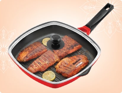 Hawkins Die Cast Grill Pan DCGP30G 30 cm with Glass Lid