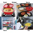 Hawkins Die Cast Square Mini Casserole MCSG75 Grey 0.75 Litre with Glass Lid