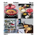 Hawkins Die Cast Round Mini Casserole MCRY75 Yellow 0.75 Litre with Glass Lid 