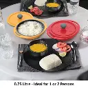 Hawkins Die Cast Round Mini Casserole MCRY75 Yellow 0.75 Litre with Glass Lid 