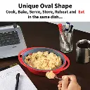 Hawkins Die Cast Oval Mini Casserole DCR75G Red 0.75 Litre with Glass Lid