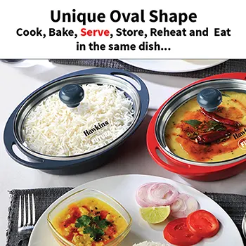 Hawkins Die Cast Oval Mini Casserole DCR75G Red 0.75 Litre with Glass Lid