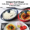 Hawkins Die Cast Oval Mini Casserole DCR75G Red 0.75 Litre with Glass Lid