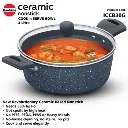 Hawkins Cook n Serve Bowl ICCB30G, 3 Litre Induction Compatible, Ceramic Nonstick   with Glass Lid