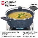 Hawkins Cook n Serve Bowl ICCB30G, 3 Litre Induction Compatible, Ceramic Nonstick   with Glass Lid