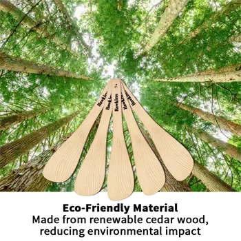 Hawkins Cedar Wood Spatula SPTL5 - Set of 5